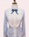 Itu[XgCv~It/White Blue Stripe ~ White