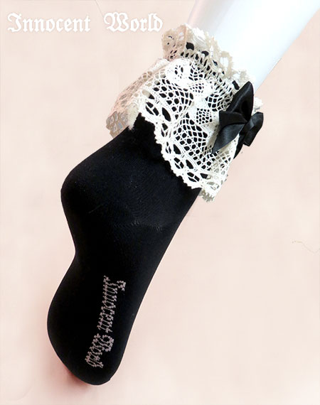 Innocent World｜トーションレースクルー丈ソックスTorchon lace