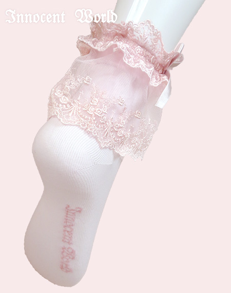 Innocent World｜ローズレースクルー丈ソックスRose lace Crew