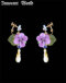 91 パープル×イヤリング/purple×clip-on earrings