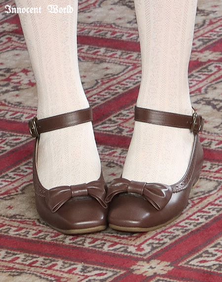 Innocent World｜リボンスクエアートゥシューズRibbon Square Toe Shoes