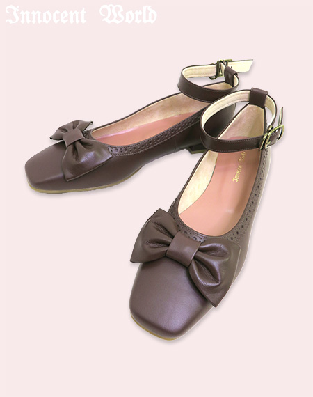 Innocent World｜リボンスクエアートゥシューズRibbon Square Toe Shoes