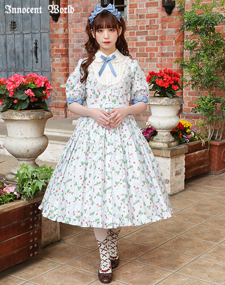 ロイヤルストロベリー丸衿ワンピース【SALE】Royal Strawberry Round Collar Dress