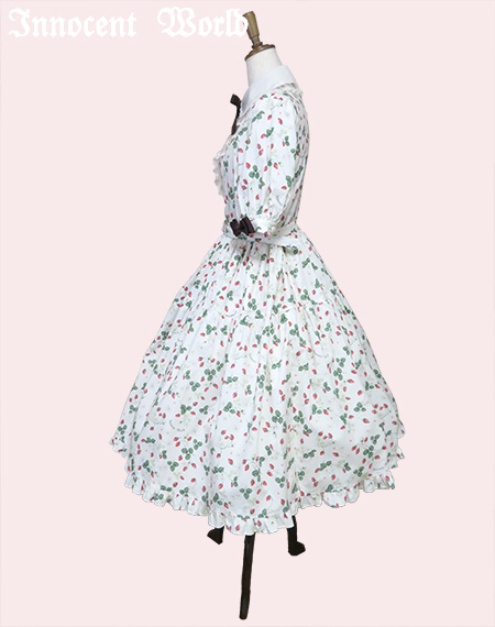 ロイヤルストロベリー丸衿ワンピースRoyal Strawberry Round Collar Dress