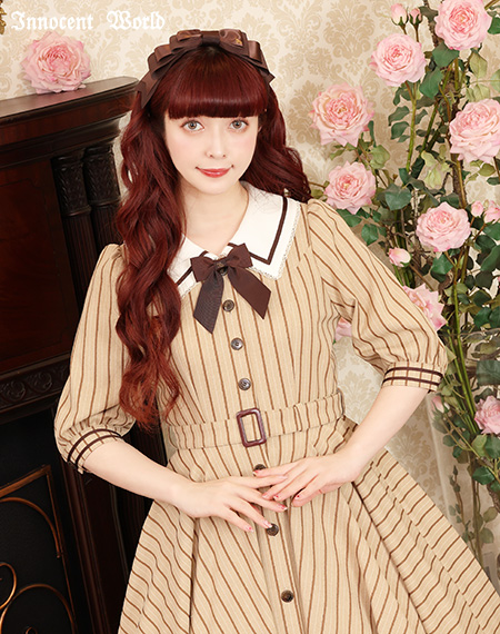 Innocent World｜英国調ストライプワンピース