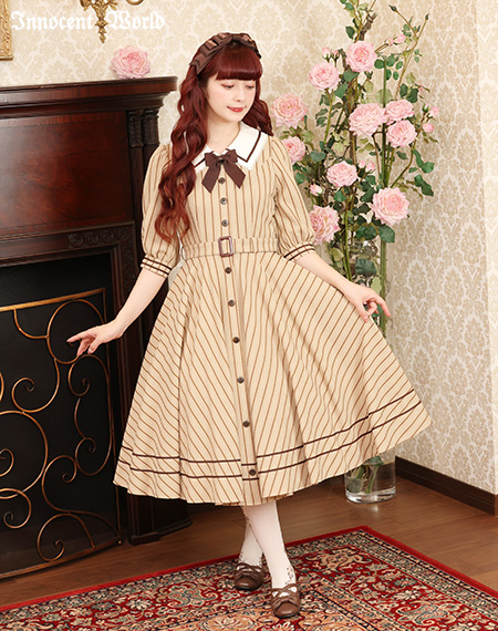 Innocent World｜英国調ストライプワンピース