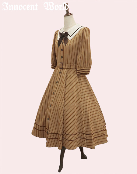 Innocent World｜英国調ストライプワンピース