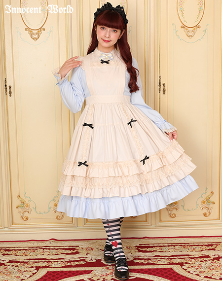 大人になったアリスエプロン（ミディー丈）（再販）Grown-up Alice Apron (Midi length)