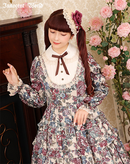 Innocent World コーデリアローズワンピース グリーン×生成 M Innocent World｜コーデリアローズワンピース