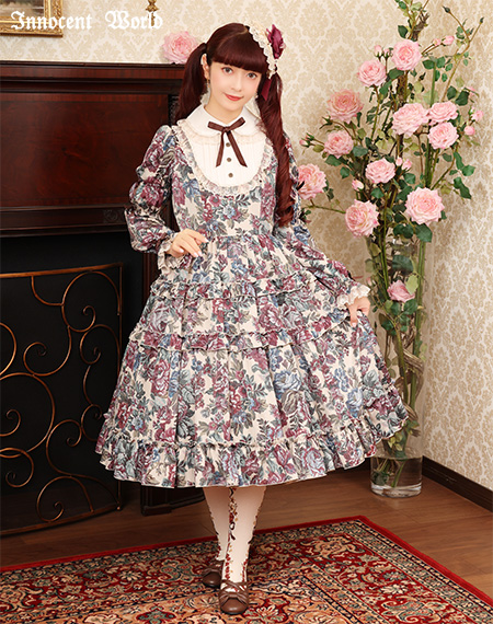 期間限定値下げ イノセントワールド ローズゴブランワンピース 新品 M Innocent World｜ローズゴブランワンピース