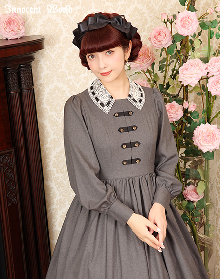 Innocent World グレー ナポレオン　軍服　クラシカル　ワンピース Innocent World Online Shop