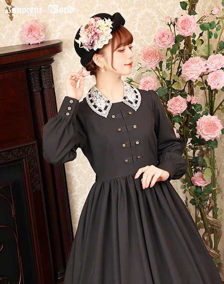 Innocent World グレー ナポレオン　軍服　クラシカル　ワンピース Innocent World グレー ナポレオン 軍服 クラシカル ワンピース