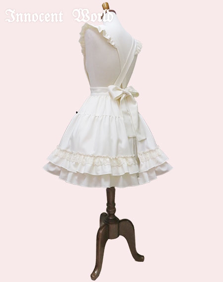 innocent World 生成り綿スカート ひざ丈 フリル　ホワイト Innocent World Online Shop