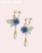 71@u[CO/Blue~clip-on earrings