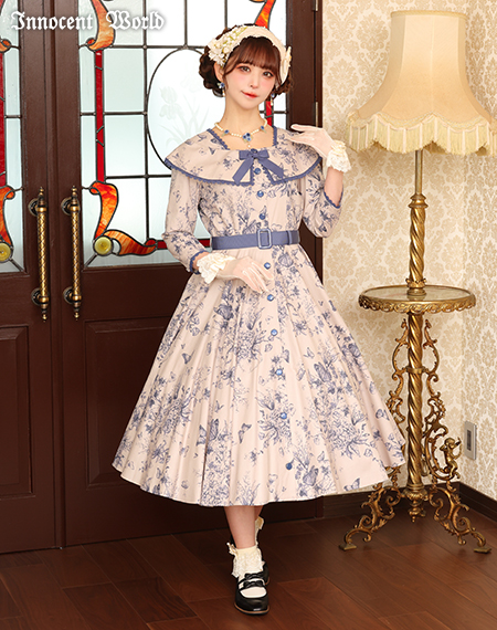 イノセントワールドピンクJSK A111 Japanese Butterfly Plain JSK by Innocent World