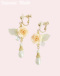 CG[CO/Yellow~clip-on earrings