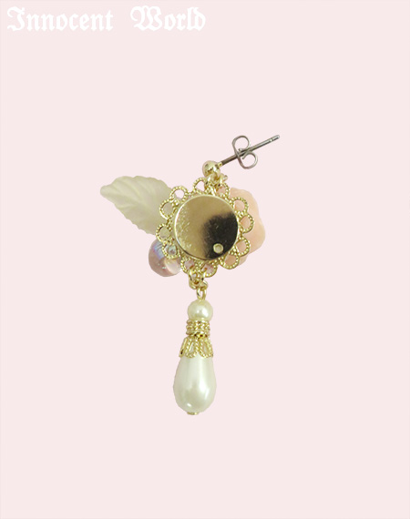 高質 Innocent World｜薔薇とパールのイヤリングとピアス(再販) アクセサリー