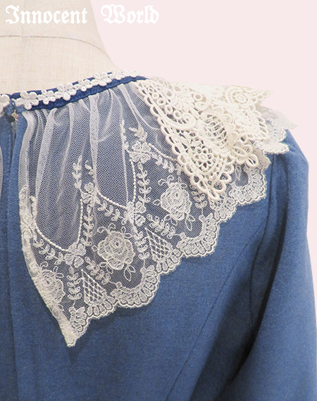 【新品未使用】InnocentWorldイベリスワンピース ブルー×生成 Innocent World｜イベリスワンピース