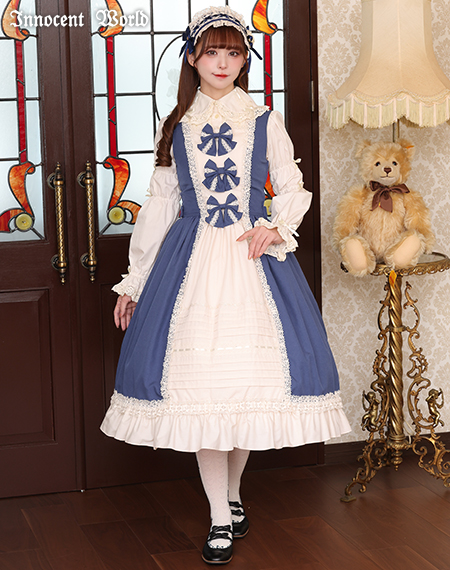 イノセントワールド リボン付きジャンパースカート Innocent World｜リバイバルクラシカルリボンジャンパースカート