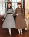 Flawless Lady ワンピース/チェックグレー×グレー(左)/チェックショコラ×ショコラ(右)