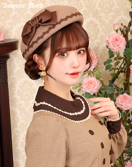 新品未使用 イノセントワールド ロマンスリボンハット ボルドー Innocent World Online Shop
