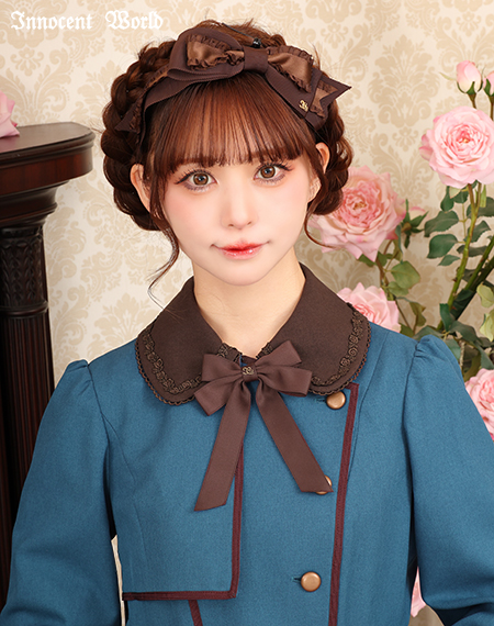 Innocent World｜グログランとサテンフリルリボンのカチューシャ