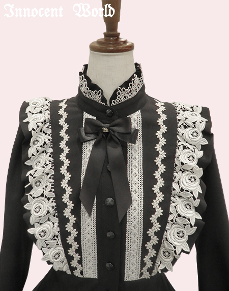 ONESTE 薔薇レースフリルワンピース 希少✨OZZ ONESTEシャツワンピース