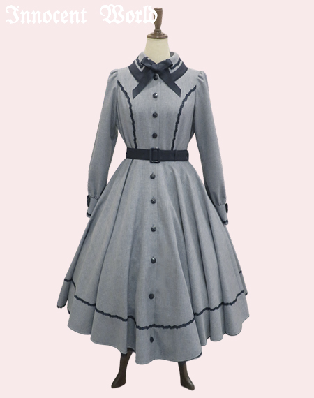 イノセントワールド　メランジュヘリンボーンワンピース　タグ付き Innocent World｜メランジュヘリンボーンワンピース(再販・新色)