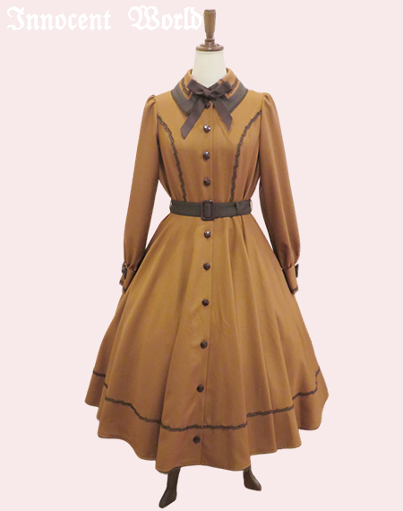 イノセントワールド　メランジュヘリンボーンワンピース　タグ付き Innocent World｜メランジュヘリンボーンワンピース(1点物・特別カラー)