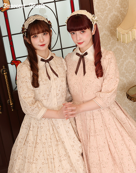 Innocent World｜可憐なお花の刺繍ワンピース(WEサイズ)(ご予約)(受注生産)