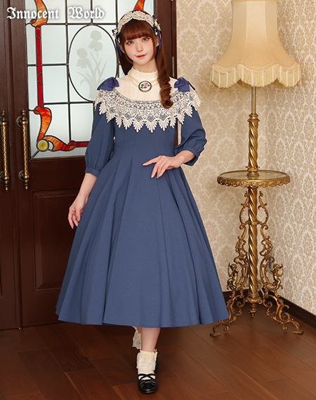 Innocent World｜リボンレースワンピース(七分袖)(ご予約)