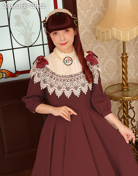 Innocent World｜リボンレースワンピース(七分袖)(ご予約)