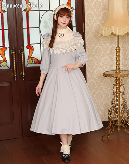 InnocentWorld リボンレースワンピース Innocent World｜リボンレースワンピース(七分袖)(ご予約)