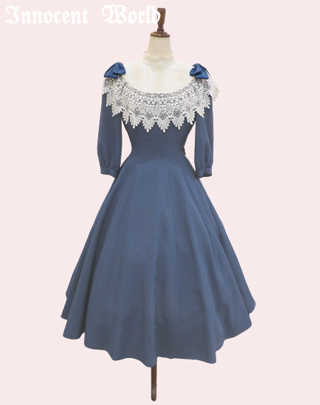 Innocent World｜リボンレースワンピース(七分袖)(ご予約)