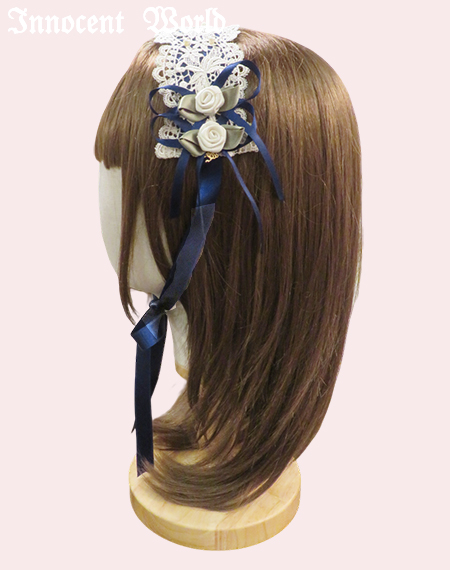 Innocent World 別珍　ヘッドドレス Innocent World｜ロゼットヘッドドレス(ご予約)