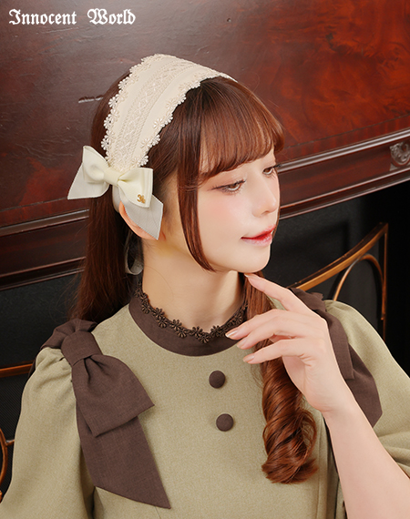桃子 Innocent Ribbon Frillヘッドドレス Innocent Ribbon Frill Headdress by Baby, the Stars Shine Bright